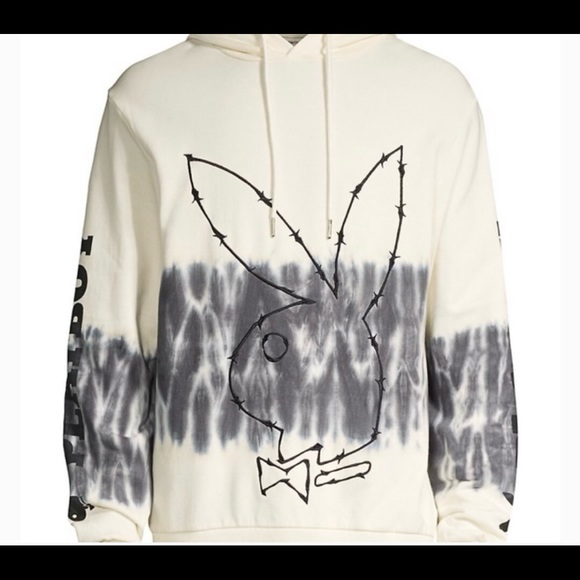 Playboy x Eleven Paris Tye Dye Barb Wire Hoodie Size XL NWT - Picture 2 of 4